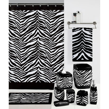 Creative Bath Products Inc Zebra Print Bathroom Set Creative Bath Products Inc Zebra Print Bathroom Set