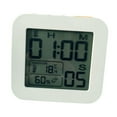 thumbnail image 1 of Higrómetro de Digital con 2 juegos de relojes de alarma Higrómetro regalos blancos portátiles para invernadero en interior hogar, 1 of 8