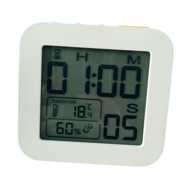 Termómetro higrómetro digital con 2 juegos de despertador higrómetro regalos portátil para invernadero - armario interior casa