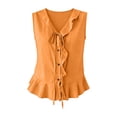 thumbnail image 4 of Tank Top for Women Sleeveless V Neck Button Front Blouse with Relaxed Shape for Work And Weekend Outfits Women's Tanks, 4 of 4