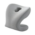 thumbnail image 4 of Reposacabezas para silla de oficina con soporte para el cuello para adultos y estudiantes, lavable, versátil y se adapta a la mayoría de las sillas de oficina. Gris claro, 4 of 9