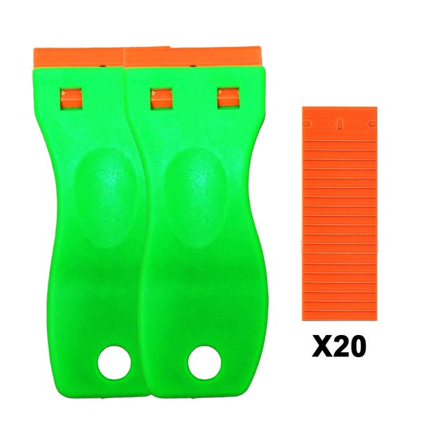 HPDL Multifunctional Glue Removal Shovel Putty Knife Sticker Remover Tool Car Sticker Remover Plastic Razor Blades Plastic Scraper Tool for Removing Labels Stickers Decals Taping