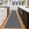 thumbnail image 3 of Glattice Hallway Runner 2x12 Washable Runners for Hallways Cotton Rubber Backed Kitchen Runner Braided Indoor Floor Carpet Runners for Entryway/Hallway/Kitchen/Bedroom, Dark Grey/Grey, 3 of 8