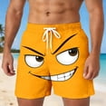 thumbnail image 2 of Men Emoji Graphic Beach Shorts – 3D Character Print Quick Dry Sport Shorts, Hip Hop Relaxed Fit Casual Athletic Shorts For Summer Travel Street Outfit Pool Party, 2 of 4