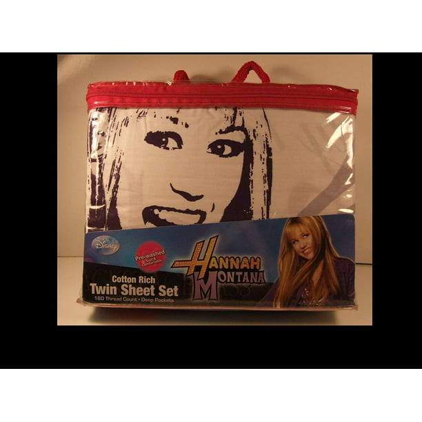 Hannah Montana Twin Sheet with Pillowcase NEW