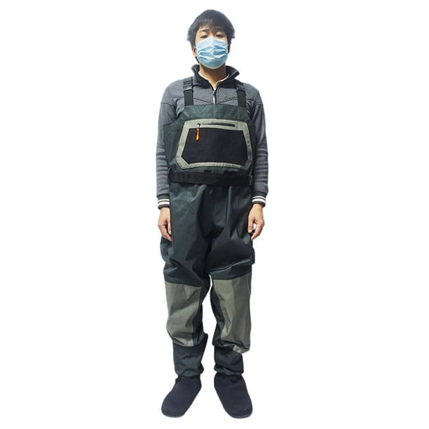 Fly Fishing Chest Waders Breathable Stocking Foot Wader with Neoprene Socks  for XL