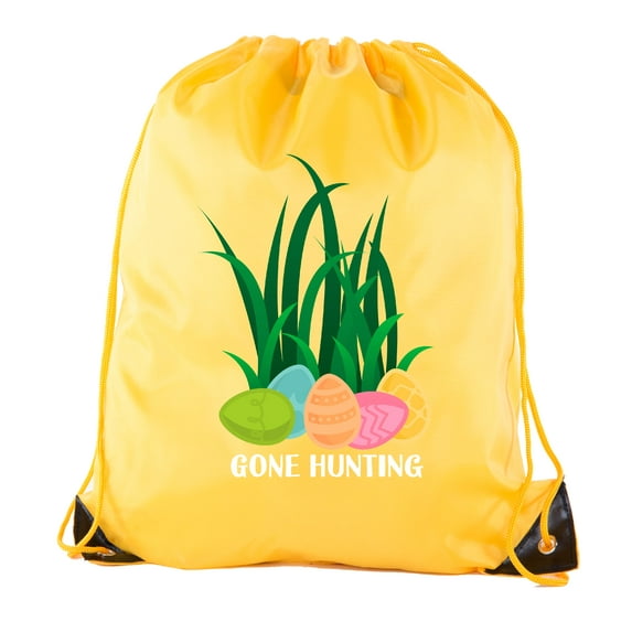 Easter Basket Bags, Bulk Drawstring Backpacks, Party Favor Goody Bags for Easter - Gone Hunting
