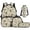 Beige Fishing Camo Bow, variant on Deer Camo Brown Bow Kids Backpack Set 4 Pcs Classic Hunting Kids Bookbag with Lunch Bag, Pencil Case and Water Bottle Cover for Country Hunting Girls Grade 1-6