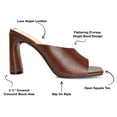 thumbnail image 2 of Journee Collection Womens Dola Open Square Toe D'Orsay Block Heel Sandals, 2 of 6