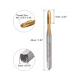thumbnail image 2 of Unique Bargains M3 x 0.5 + 0.05 High Speed Steel Titanium Coated Machine Spiral Point Taps, 2 of 5