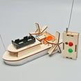 thumbnail image 3 of Construcción de modelos de barcos Modelo de barco exquisito Barco a control remoto Regalo de cumpleaños para niños Novedad Formación científica, 3 of 5