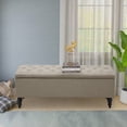 thumbnail image 2 of Abble  W 45 in. x H 17.3 in. Beige Upholstered Storage Bench with Button-Tufted Seat, 2 of 6