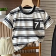 thumbnail image 4 of Splozh Toddler Boy Clothes 1-12 Years Summer Outfits Short Sleeve Shirt Shorts Baby Boy Casual Clothes,Black,12-18 Months, 4 of 5