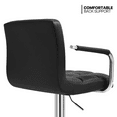 thumbnail image 5 of Magshion Set of 3 Bar Table and Chair Set, 23.5" Pub Table and Adjustable Bar Stools with Armrest for Dining Counter Pub, Black/Silver, 5 of 12