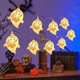 thumbnail image 1 of Feltree Halloween Lights String - 118 Inch Pumpkin Ghost Skull LED Decor for Indoor Party, Home, Window, Tree Decoration, Warm White & Multi-Color, Safe Low Voltage, 1 of 8
