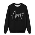 thumbnail image 3 of TYGHBN Ladies Fashion Casual Letter Printed Round Neck Long Sleeve Off Shoulder Hoodie Top Cute Baggy Colla Top Crop Sweater Women Fashion Fall Fall Clothes Women Mens Long Sleeve Hoodie Fall, 3 of 3