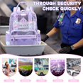 thumbnail image 4 of Soda Candy Clear Backpack Heavy Duty Stadium Approved PVC School Transparent Backpacks, Purple Unicorn, 4 of 10