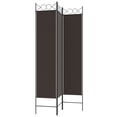thumbnail image 2 of vidaXL 3-Panel Room Divider Brown 120x200 cm Fabric, 2 of 5
