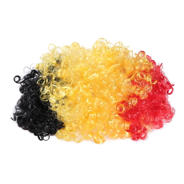 Peluca de payaso para disfraz de bandera nacional, ideal para carnaval (Bélgica)