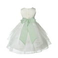 thumbnail image 3 of Ekidsbridal Satin Shimmering Organza Ivory Flower Girl Dress Bridesmaid Wedding Pageant Communion Ceremony Birthday Baptism 4613S 6, 3 of 3