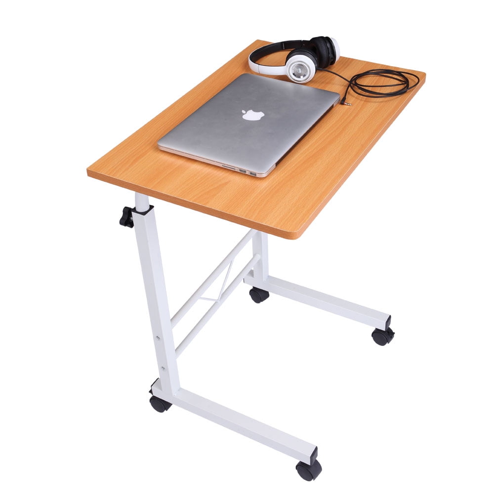 Kepooman Side Table with Wheels, Laptop Desk for Bed Sofa, TV Tray Removable Side Snack End Couch Console Table for Living Room, Home, Office, Wood Color Kepooman Side Table with Wheels, Laptop Desk for Bed Sofa, TV Tray Removable Side Snack End Couch Console Table for Living Room, Home, Office, Wood Color