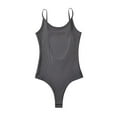thumbnail image 4 of Combinaison Sans Manches pour Femmes Couleur Unie Élastique Col Rond Manches Longues, 4 of 6