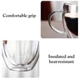 thumbnail image 5 of Double Wall Latte Glasses 180°C Dishwasher Safe Borosilicate Glass Iced Coffee, 5 of 9