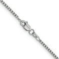 thumbnail image 5 of 14K White Gold Wg 1.5mm Semi-Solid Round Box Chain (20 X 1.5) Made In South Africa bc138-20, 5 of 6