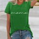 thumbnail image 1 of MKLEKYY Playeras Mujer Casual Camisetas Casuales De Moda Para Mujer, Con Cuello Redondo, Estampadas, De Verano, De Manga Corta, Holgadas E Informales Talla XXL, 1 of 3