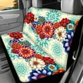 thumbnail image 5 of KUIFORTI Hippie Flowers Auto Seat Cover Pack of 4, Automotive Interior Decor Trendy Accessories, Car Front Seats and Rear Bench Cove Fashion Auto Interior for Car Sedan Auto Truck SUV, 5 of 7