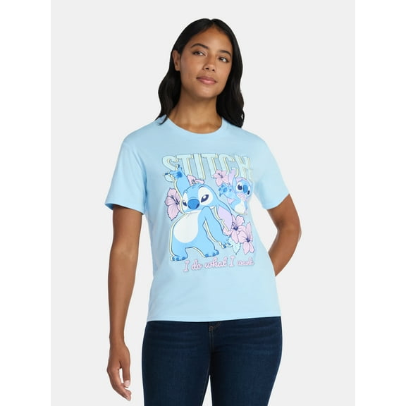 Stitch Women's Graphic Tee with Short Sleeves, Sizes XXS-XXL