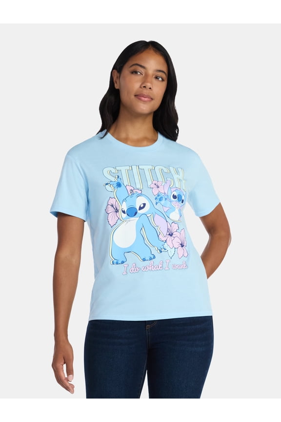 Women's Graphic Tee with Short Sleeves, Sizes XXS-XXL