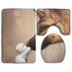 thumbnail image 1 of ABPHQTO Lindo beso Juego de alfombras de baño de 3 piezas Alfombra de baño Alfombra de contorno y tapa de inodoro, 1 of 2