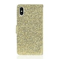 thumbnail image 2 of Allytech iPhone XS Max Case for Girls, Bling Glitter Design PU Leather Kickstand Credit Cards Cash Pocket Shock-Absorption Flip Cover with Hand Strap Wallet Case for Apple iPhone XS Max 6.5", Gold, 2 of 9
