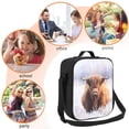 thumbnail image 5 of Bingfone Highland Cow Reusable Insulated Lunch Bag Cooler For Work School Picnic Or Travel, 5 of 7