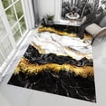 thumbnail image 3 of Dreammotif Beach Marble Modern Area Rug for Living Room - 2.6 x 4 ft Machine Washable, Thin, Non Slip Backing Carpet, 3 of 8