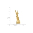 thumbnail image 4 of 14k Yellow Gold Statue of Liberty Pendant for Women or Unisex, Patriotic Jewelry Symbolizing Freedom and American Pride, New York Monument Necklace Charm, 4 of 7