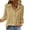 Khaki, variant on OGLCCG Blouse for Women Long Sleeve Button Down Shirts Dressy Casual Lightweight Solid Color Collared Business Tees Tops,XXL,Brown