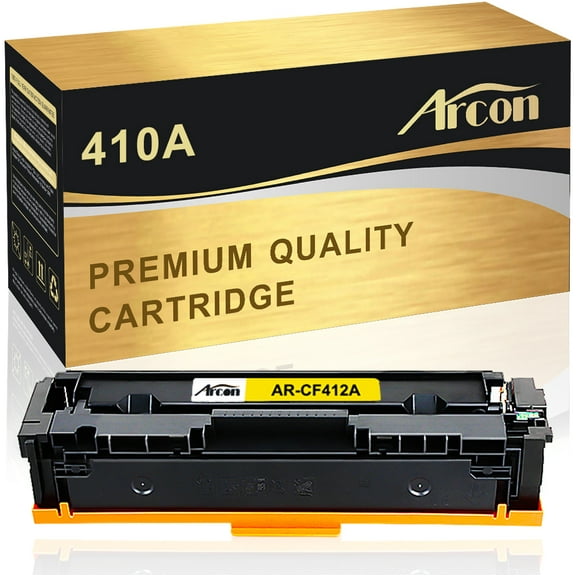 Arcon Compatible Toner for HP 410A CF412A Color LaserJet Pro MFP M452nw M477fnw M477fdw M477fdn M452dn M452dw M377dw Printers (Yellow, 1-Pack)