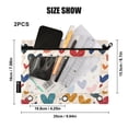 thumbnail image 3 of 2 Pack Pencil Bag 9.84x6.1 Inch 3-Ring Page Turning Folder Zipper Pencil Case Pencil Bag Page Turning File BagColorful Heart, 3 of 6