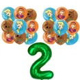 thumbnail image 3 of Decoración para fiesta de cumpleaños de Scoobi Doo, regalos para niños, pancarta de feliz cumpleaños, vajilla de papel con forma de perro marrón, globos de látex, mantel, decoración para bebé, 3 of 5