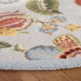 thumbnail image 3 of Safavieh Chelsea Hayleigh Bordered Wool Area Rug, Light Blue, 8' x 8' Round, 3 of 8