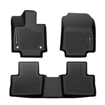 Black TPE Floor Mats All Weather Liners 1st & 2nd Row Full Set Fit for 2019-2024 Toyota RAV4