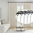 thumbnail image 7 of QIANJI 1.25 Inch Curtain Rings with Hooks, 24 Pack Black Metal Drapery Rings with Pins Fits Up to 1 Inch Curtain Rods, 7 of 7