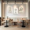 thumbnail image 4 of Hieng 3 Pieces Coffee Wall Art Coffee Bean and Pot Pictures Vintage Bread Food Canvas Prints Cafe Sign Paintings for Kitchen Decor Unframed, 4 of 6