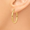 thumbnail image 3 of 14k Yellow Gold 2.5mm Tube Hoop Earrings Round, 3 of 8