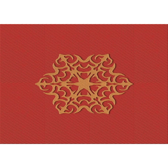 Ahgly Company Machine Washable Indoor Rectangle Transitional Scarlet Red Area Rugs, 5' x 7'