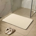thumbnail image 6 of Bath Mat, Ultra Absorbent Quick Dry Bathroom Floor Mats-Non-Slip Thin Bathroom Rug Fit Under Door, Faux Suede Surface Shower Rug for Bathtub, Sink, Shower Room(16"x24"), 6 of 6