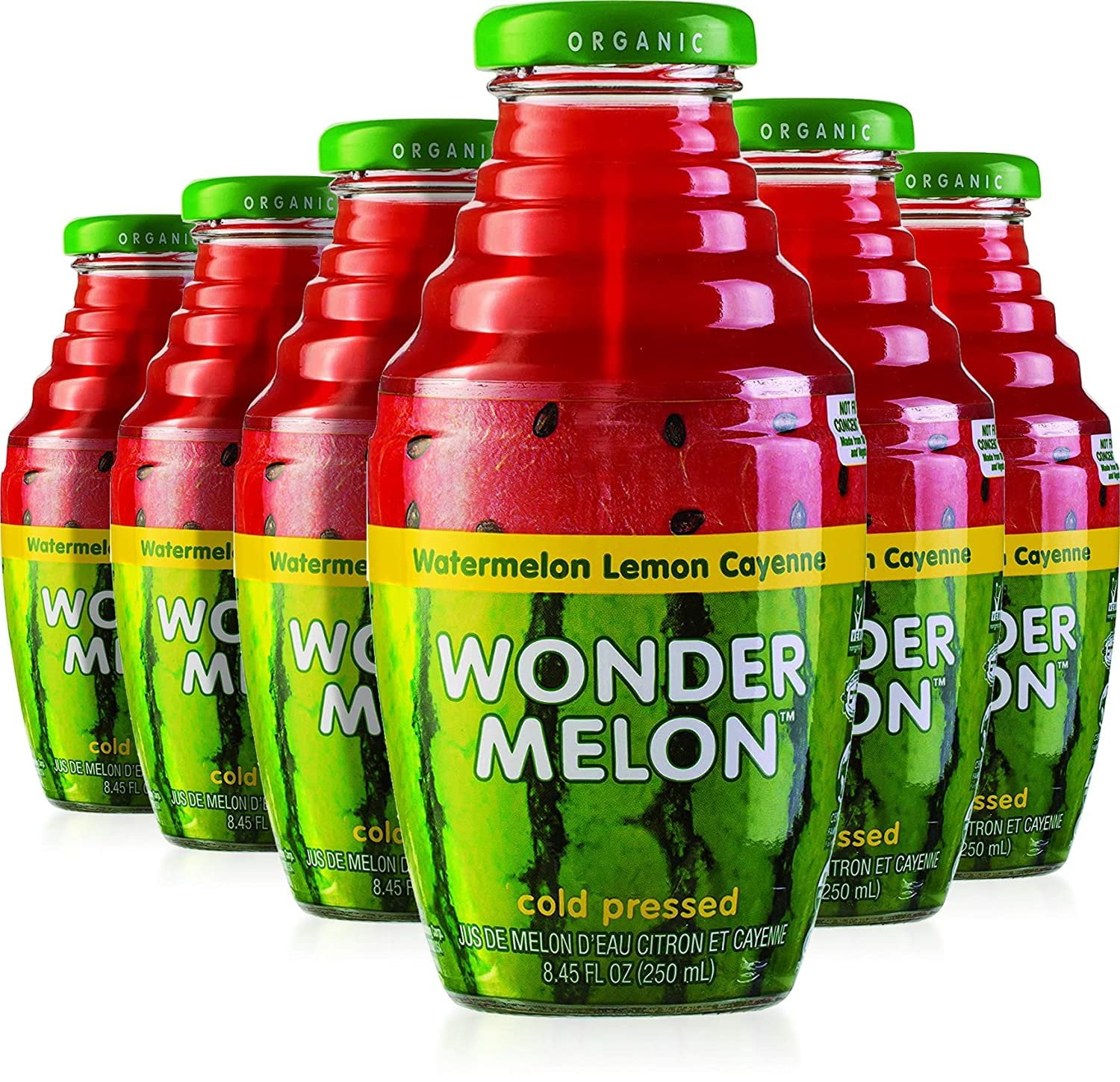 Wonder Melon Organic Watermelon Juice with Lemon & Cayenne, 8.45oz (6