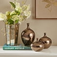thumbnail image 1 of Ansen Metallic Bronze 3PC Vase Set Bronze, 1 of 4
